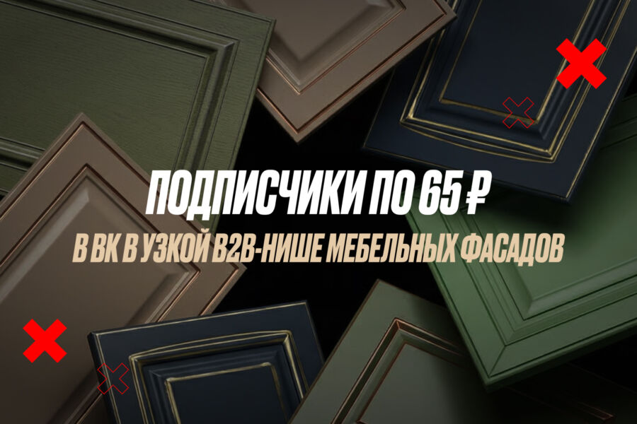 COLORit: подписчики в B2B-нише мебельных фасадов по 65 ₽